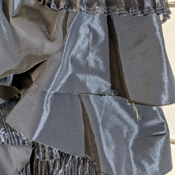 XXI Formal (Forever 21) mini dress w/ spag straps. Size: 8. Goth/Punk/Black - Picture 8 of 16